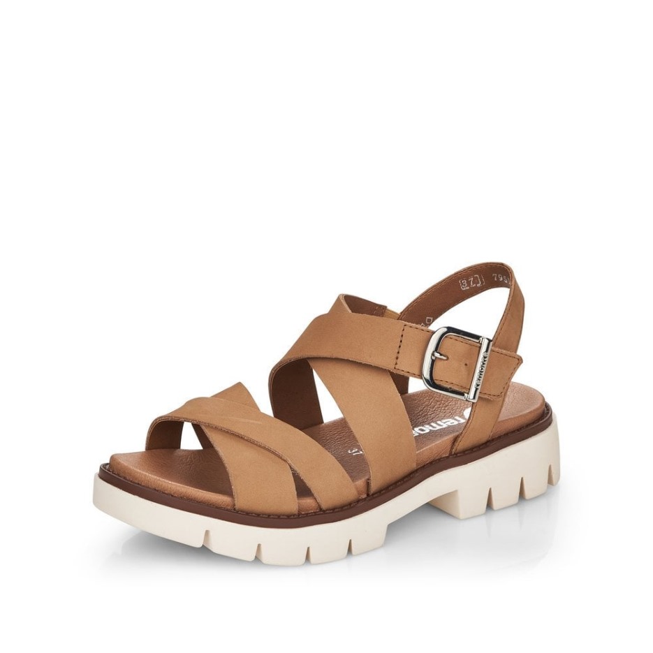 Rieker Remonte D7951 Dame Sandaler Beige
