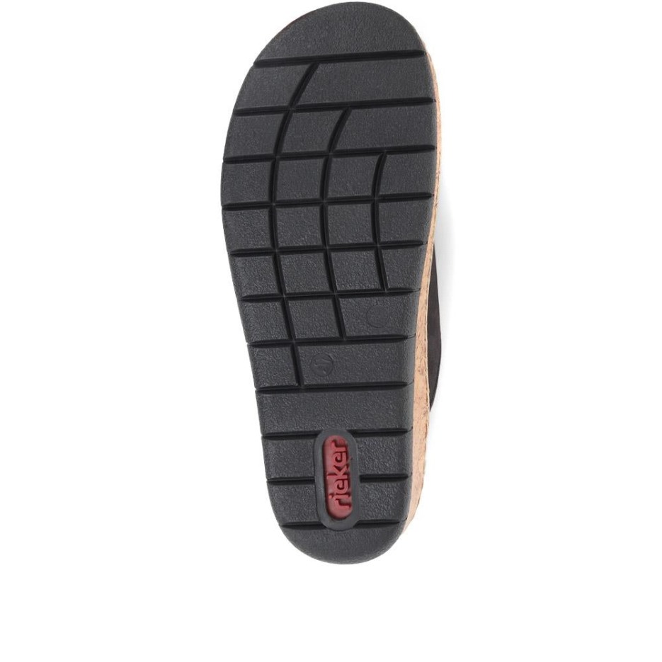 Rieker Justerbare Mulesandaler Sorte