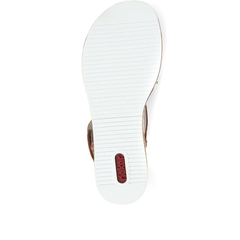 Rieker Flade Slingback Sandaler Tan Multi