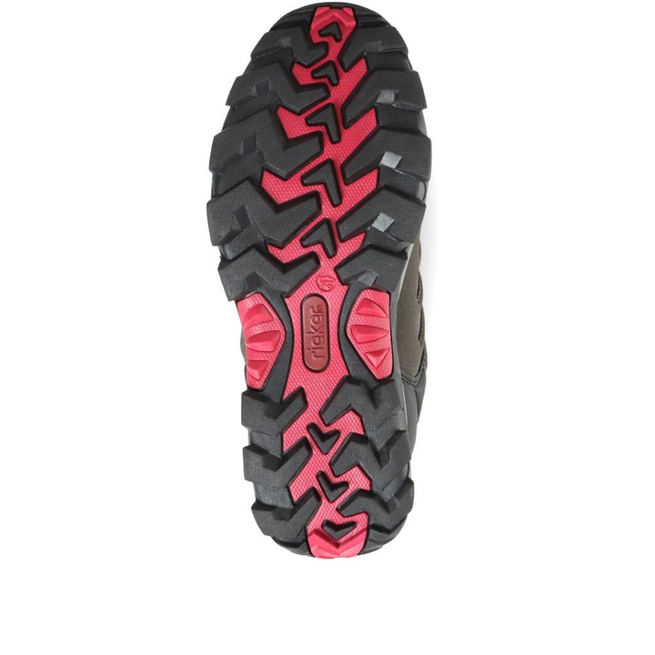 Rieker Grå-sorte Vandtætte Vandresko