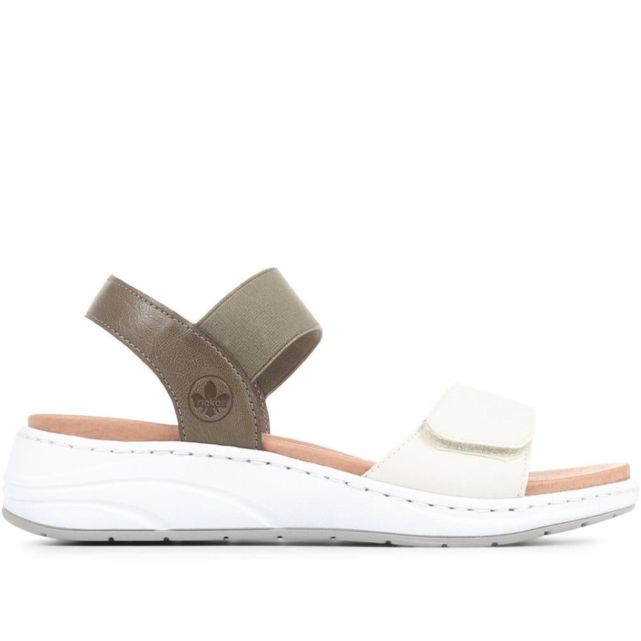 Rieker Off White Justerbare Sandaler