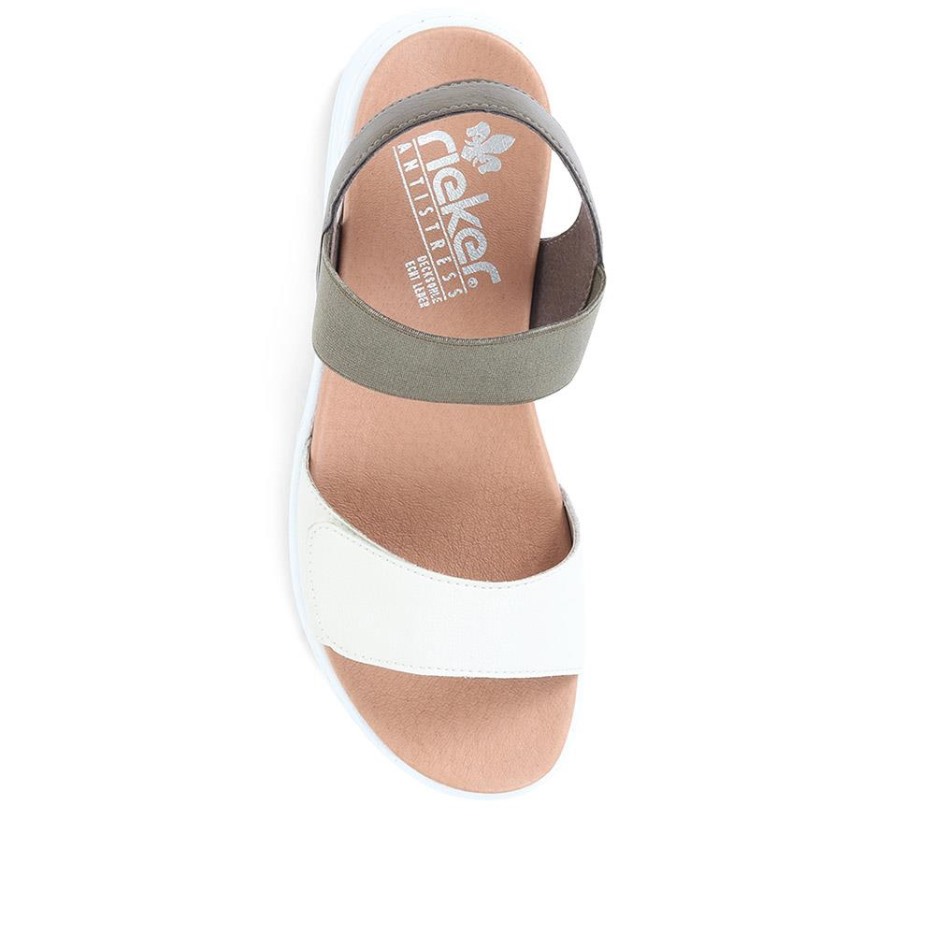 Rieker Off White Justerbare Sandaler