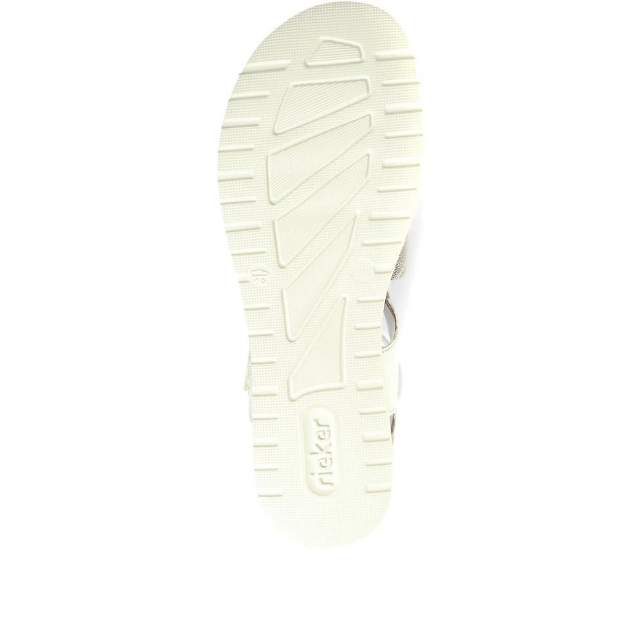 Rieker Flade Sandaler Med Stropper Hvid Multi